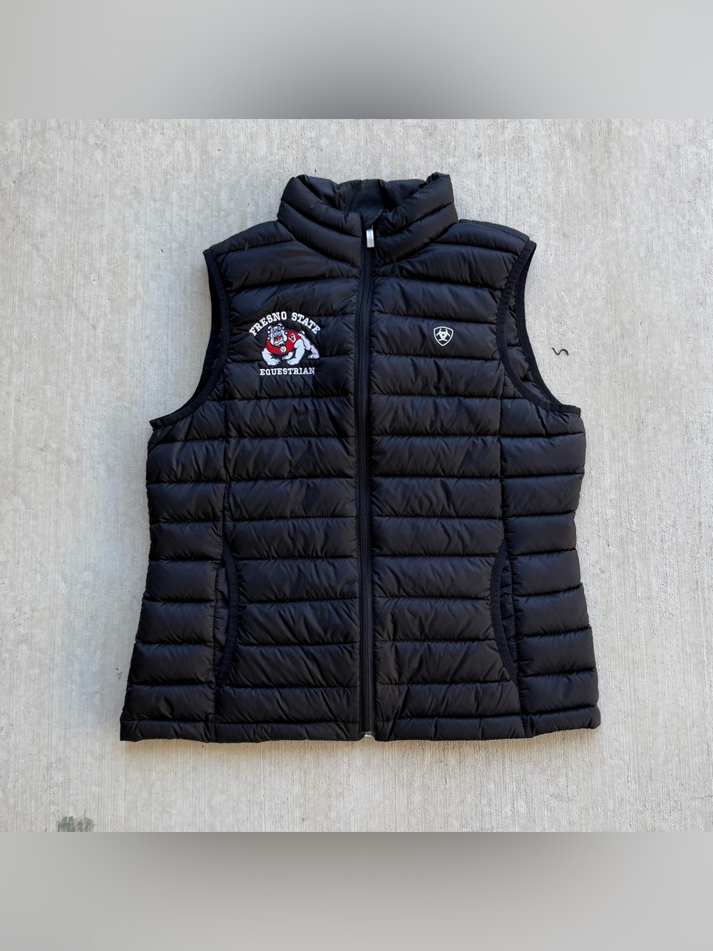 Ariat Ideal Down Puffer Vest Women Size Medium Fresno State Equestrian
